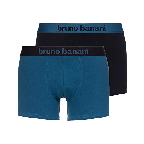 Bruno Banani Short 4er Pack Flowing Bóxer, Lote de 4 Unidades, Multicolor (Petrolblau//Schwarz 2734), Medium Hombre