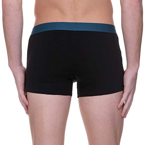 Bruno Banani Short 4er Pack Flowing Bóxer, Lote de 4 Unidades, Multicolor (Petrolblau//Schwarz 2734), Medium Hombre