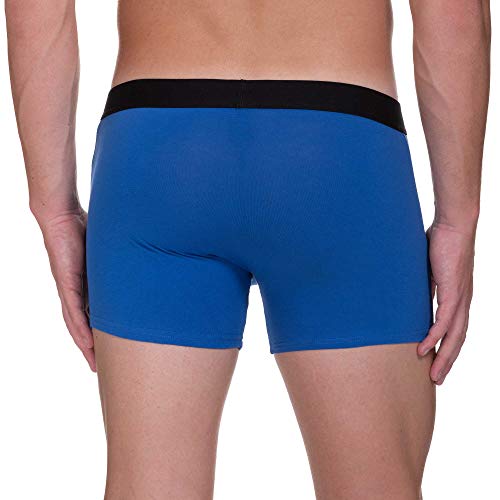 Bruno Banani Short 4er Pack Flowing Bóxer, Multicolor (Negro//Azul 4003), L 4 para Hombre