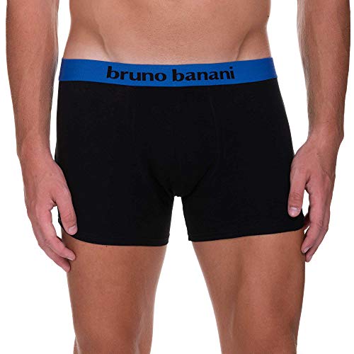 Bruno Banani Short 4er Pack Flowing Bóxer, Multicolor (Negro//Azul 4003), L 4 para Hombre