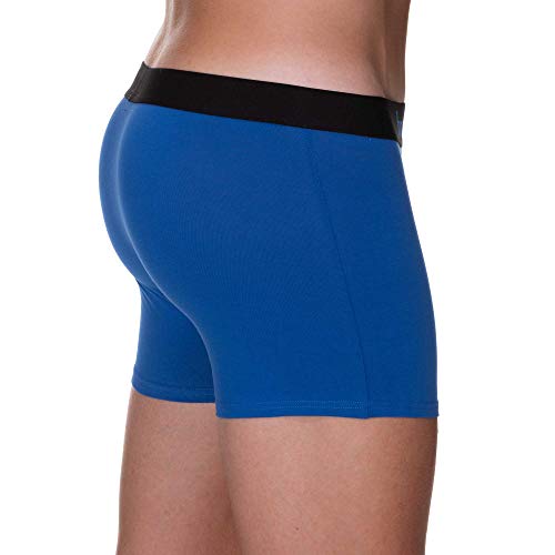 Bruno Banani Short 4er Pack Flowing Bóxer, Multicolor (Negro//Azul 4003), L 4 para Hombre