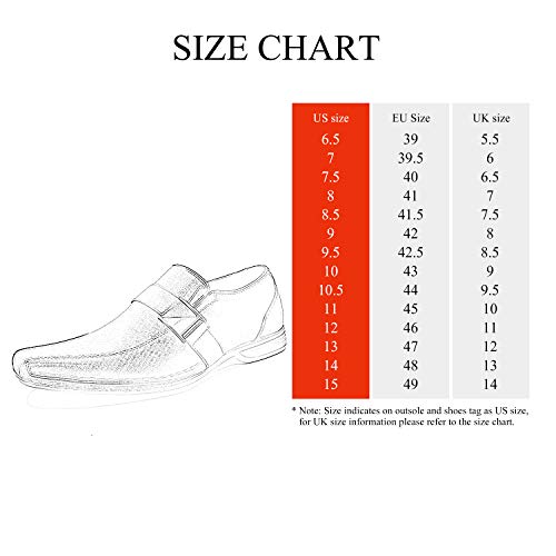 Bruno Marc Giorgio-3 Hombre Mocasines de Vestir Flexibles Cómodos Zapatos Negro 44 EU/10.5 US