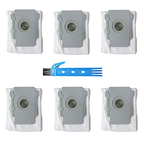 BSDY YQWRFEWYT Paquete de 6 Bolsas de eliminación de Suciedad de Repuesto para iRobot Roomba i7 (7150), i7 + / Plus (7550), s9 + (9550) Aspiradora Robot