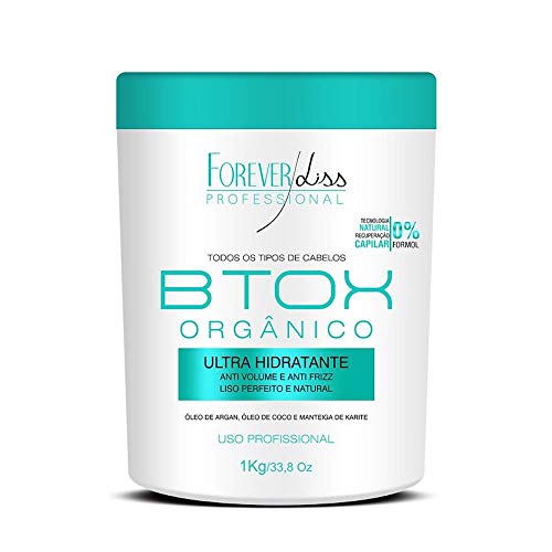 Btox Forever Liss Zero - Mascarilla para el cabello orgánico con antiencrespamiento, 1 kg