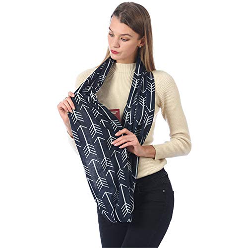 Bufanda De Bolsillo Con Cremallera De Almacenamiento Multicolor Para Mujeres De Otoño E Invierno, Protector Solar Cómodo, Babero De Color Sólido, Bufanda De Vacaciones De Viaje Diario