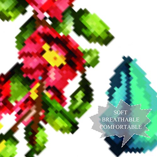 Bufanda de gasa de protección solar ligera y transpirable para mujeres verano pañuelo de cuello superior para bloquear viento y arena girasoles con brotes de granada