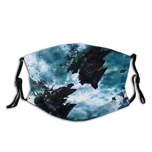 Bufanda Facial Face Scarf A Huge Moon In The Dim Sky, Flying Trees and Stones Balaclava Unisex Reusable Mouth Bandanas Outdoor Camping Motorcycle Running Neck Gaiter with 2 Filters