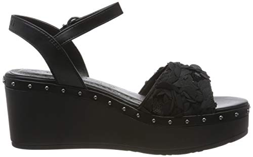 bugatti 411665825959, Sandalias con Plataforma Plana para Mujer, Negro (Black/Black 1010), 36 EU