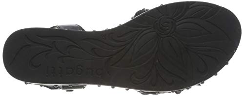 bugatti 411665825959, Sandalias con Plataforma Plana para Mujer, Negro (Black/Black 1010), 36 EU