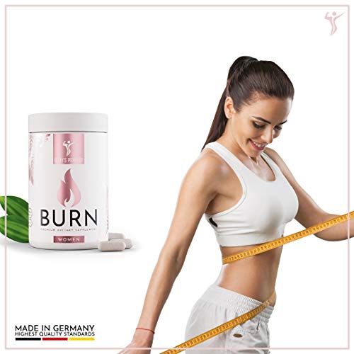 BURN Complejo de metabolismo desarrollado para mujeres, altas dosis, 19 ingredientes BASADOS EN ESTUDIOS, producto certificado de la marca BODY'S PERFECT, 120 cápsulas