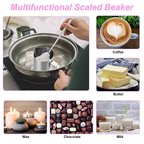 BUZIFU Kit de Fabricación de Velas, 206 unids, Incluye Vaso Medidor, Tarros de Lata de Vela, Mechas para Velas, Pegatinas de Mecha de Vela, Dispositivos Centrales y Cuchara, para Velas Caseras