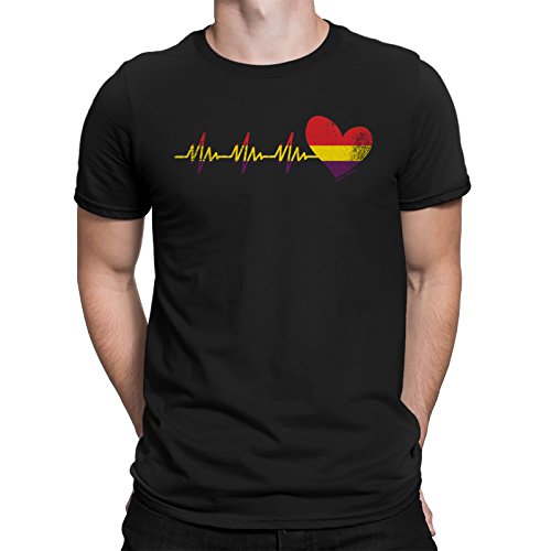 buzz shirts Spain Republican Heartbeat Mens T-Shirt Spain Espana Spanish Gift