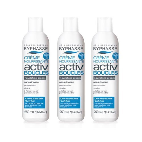 Byphasse, Crema Nourrissante Activ Pendientes Cabello Rizado, 250ml x 3 unidades