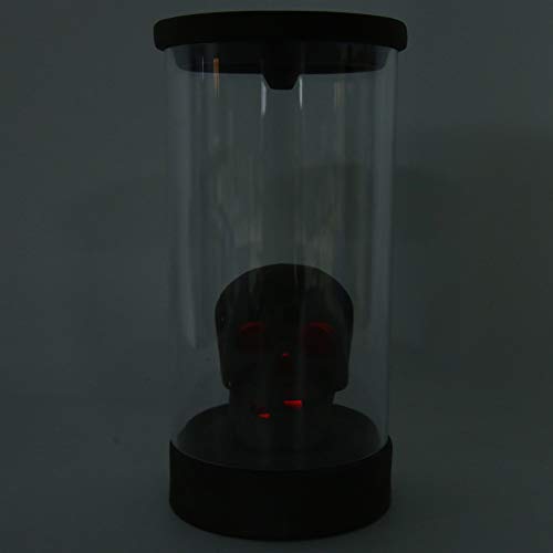 Cabeza de calavera de arcilla púrpura con pantalla LED Soporte de incienso Quemador de incienso de reflujo, para sala de estar Sala de yoga Sala de meditación Oficina