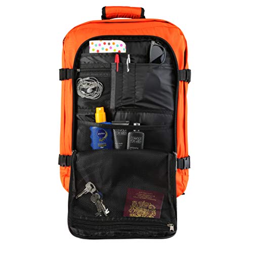 Cabin Max Metz Mochila de Viaje Equipaje de Mano Aprobada Para Transporte Aéreo Maleta de Cabina 55X40X20 Cm 44 L (Naranja)
