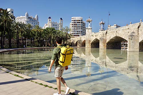 Cabin Max Metz Mochila de Viaje Equipaje de Mano Aprobada Para Transporte Aéreo Maleta de Cabina 55X40X20 Cm 44 L (Naranja)