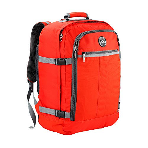 Cabin Max Metz Mochila de Viaje Equipaje de Mano Aprobada Para Transporte Aéreo Maleta de Cabina 55X40X20 Cm 44 L (Naranja)