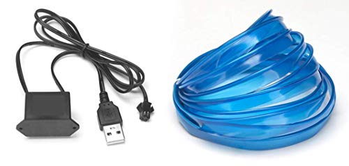 Cable de electroluminiscencia USB de neón LED flexible, para decoración de interior del coche, con luz fría y ambiente para fiestas de Navidad …