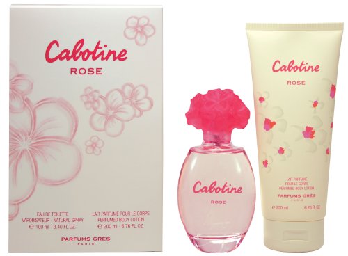 Cabotine Rose De Parfums Gres Para Mujeres 2 Pza. Set De Regalo (Eau De Toilette 3.4 Oz + Loción Corporal Perfumado 6.7 Oz)