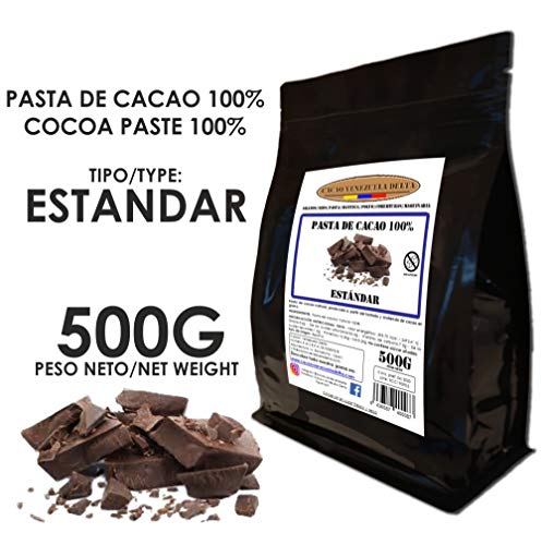 Cacao Venezuela Delta - Chocolate Negro Puro 100% · Tipo Estándar (Pasta, Masa, Licor De Cacao 100%) · 500g