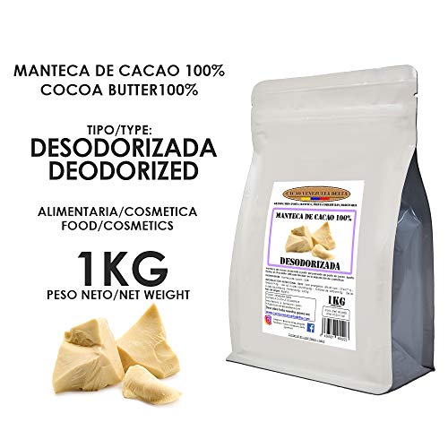 Cacao Venezuela Delta · Manteca De Cacao 100% · Desodorizada · 1kg - Calidad Extra
