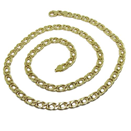Cadena de Oro Amarillo de 18k para Hombre Grande y aparente. 60cm de Larga y 6.5mm de Ancha
