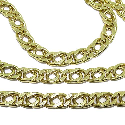Cadena de Oro Amarillo de 18k para Hombre Grande y aparente. 60cm de Larga y 6.5mm de Ancha