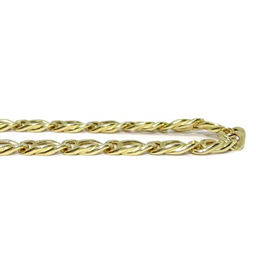 Cadena de Oro Amarillo de 18k para Hombre Grande y aparente. 60cm de Larga y 6.5mm de Ancha