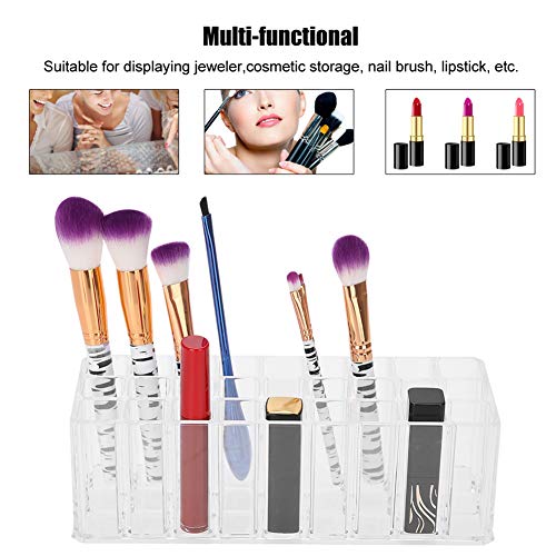 Caja De Almacenamiento De Cosméticos De 27 Rejillas, Estuche De Cosméticos Multifuncional, Contenedor De Pinceles De Uñas, Estuche Organizador De Exhibición De Maquillaje Para Exhibir Un Lápiz Labial
