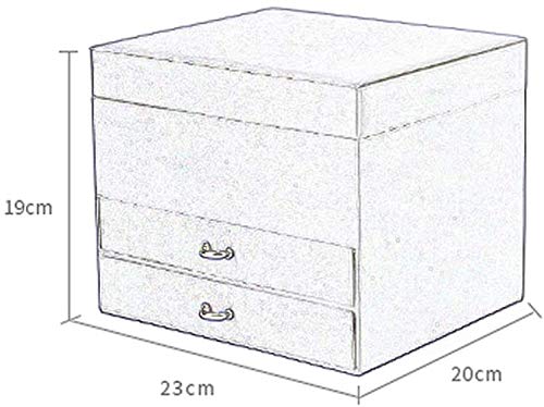 Caja de almacenamiento grande para joyas, con 3 capas con espejo de maquillaje y cajón para regalo de boda para el día de la madre