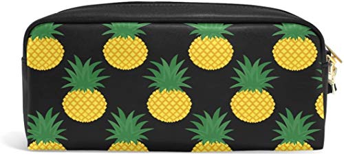 Caja de lápices, los pétalos de flor de ciruelo voladores pequeñas flores impresas trazo de lápiz de bolsillo de la bolsa de maquillaje resistente al agua de la PU 2 bolsillos para encant.