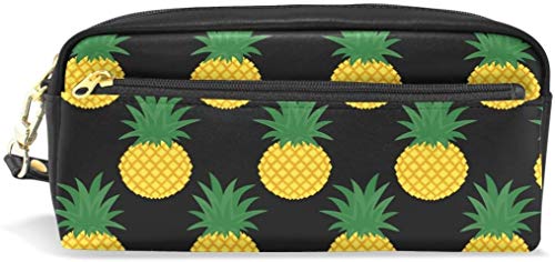 Caja de lápices, los pétalos de flor de ciruelo voladores pequeñas flores impresas trazo de lápiz de bolsillo de la bolsa de maquillaje resistente al agua de la PU 2 bolsillos para encant.