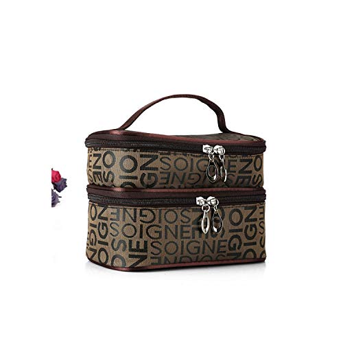 Cajones Organizador de Maquillaje | Cremallera Hombre Mujer Bolsa de maquillaje Bolsa de cosméticos Estuche de belleza Organizador de maquillaje Kits de neceser de almacenamiento Bolsa de lavado de viaje-Ceja oscura