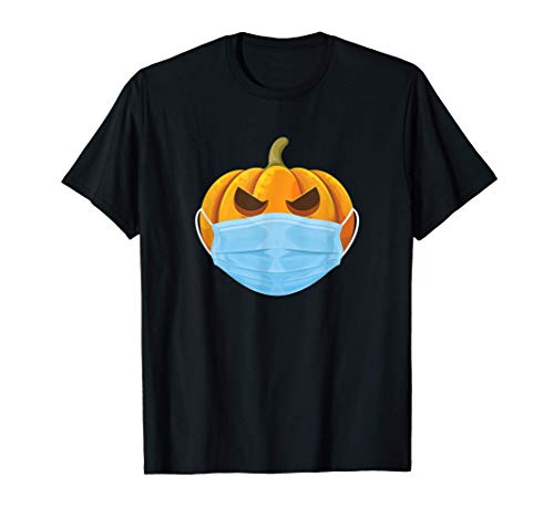 Calabaza Con Cara Máscara Halloween En Cuarentena Regalo Camiseta