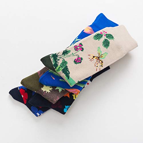 Calcetines De Hombre Creative Tulip Rose Novedad Calcetines De Algodón Peinado Harajuku Comfort Funny