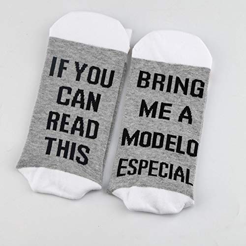 Calcetines de regalo para amantes de la cerveza modelo especial regalo para los amantes de Guinness If You Can Read This bring me a modelo especial Gris U-modelo Especial M