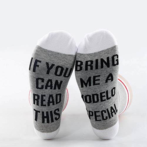 Calcetines de regalo para amantes de la cerveza modelo especial regalo para los amantes de Guinness If You Can Read This bring me a modelo especial Gris U-modelo Especial M