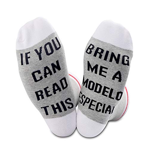 Calcetines de regalo para amantes de la cerveza modelo especial regalo para los amantes de Guinness If You Can Read This bring me a modelo especial Gris U-modelo Especial M