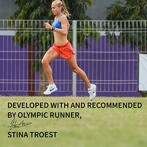 Calcetines de Running para Largas Distancias, para Hombre y Mujer, Acolchados, Transpirables, Calcetines con Compresión de Arco, Anti-Ampollas, Maratón, Negro, Pack de 3 (Azul claro, EU 43-47)