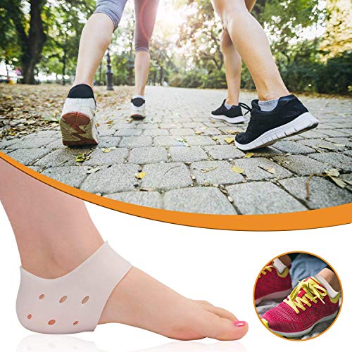 Calcetines de talón de silicona con gel hidratante para el cuidado de los pies