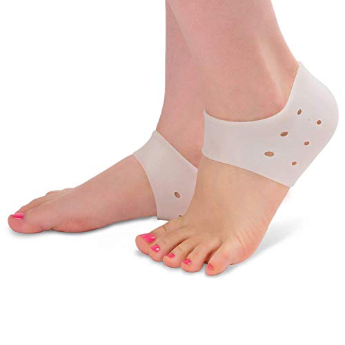 Calcetines de talón de silicona con gel hidratante para el cuidado de los pies