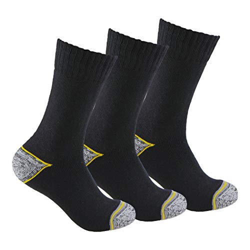 Calcetines de TRABAJO (3 pares) ideales para botas de trabajo o calzado de seguridad. Con goma ANTI-PRESION y talón y puntera reforzados. También son idóneos para deportes de invierno. (43-46)