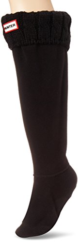 Calcetines Hunter, altos, originales, térmicos, para botas, unisex, adultos, 15 cm, color Negro, talla L