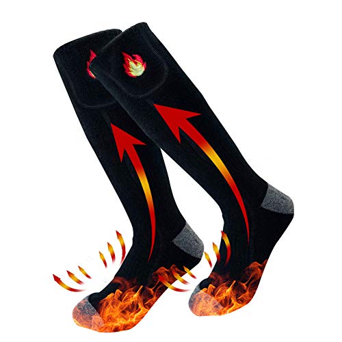 Calcetines Térmicos Eléctricos Recargable Con 3 Ajustes De Calefacción, Calcetines Térmicos De Invierno Para Hombres Mujeres, 3,7 V 2200 mAh Calentador De Pies Para Senderismo, Caza, Camping, Esquí