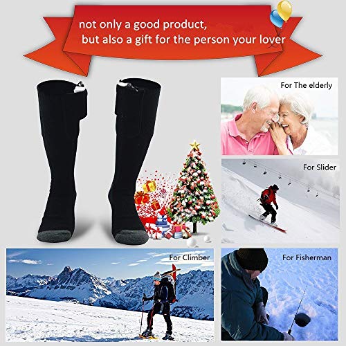 Calcetines Térmicos - Invierno Eléctrico Calcetines Calientes Climatizada para Hombre y Mujer Pies Crónicamente Fríos Calentador de Pies Ideal para Esquí Senderismo Pesca Cámping
