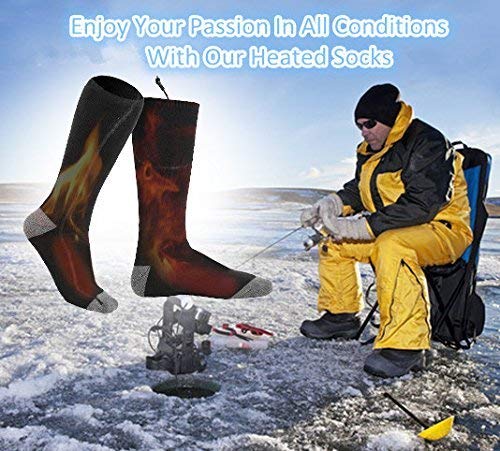 Calcetines Térmicos - Invierno Eléctrico Calcetines Calientes Climatizada para Hombre y Mujer Pies Crónicamente Fríos Calentador de Pies Ideal para Esquí Senderismo Pesca Cámping