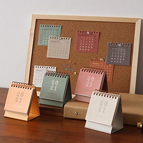 Calendario de escritorio 2020-2021 Calendario mensual, Mini calendario de escritorio, 2020 Planificador semanal, Mini calendario de notas, 2020.9-2021.12 para la planificación para el próximo mes (08)
