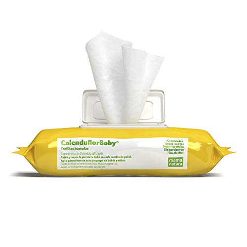 CalenduflorBaby® Pomada Reparadora, Calma las Irritaciones de la Piel del Bebé + Toallitas húmedas Bebé Mama Natura, Biodegradables con Extracto Calendula