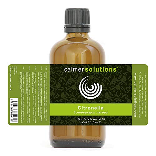 Calmer Solutions Citronela 100% Aceite De Aromaterapia Esencial Puro 100ml