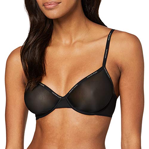 Calvin Klein Demi Unlined Sujetador, Negro (Black 001), 75B (Talla del fabricante: 0B34) para Mujer